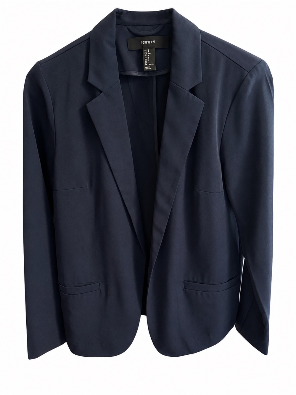 Forever 21 Men's Dark Navy Blazer - Single-Breasted Sport Coat